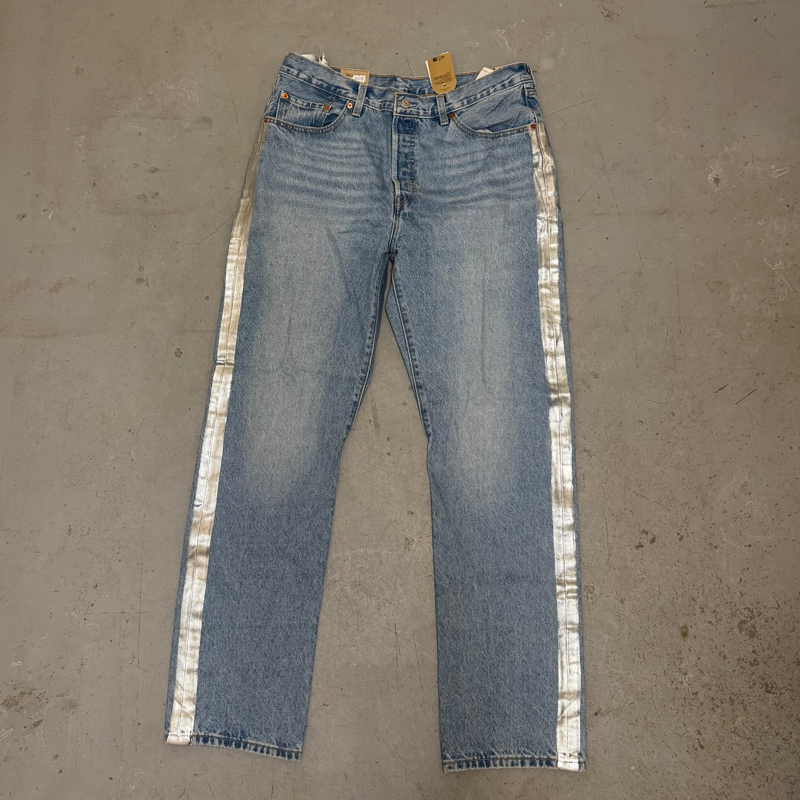 STRIPPED DENIM