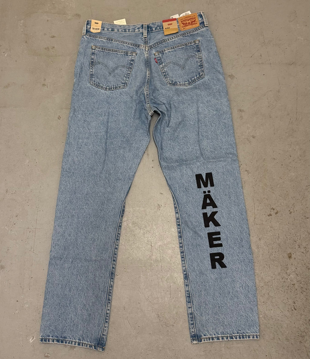 STRIPPED DENIM